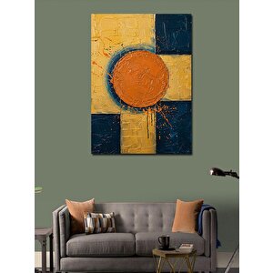 Kanvas Tablo Soyut Turuncu Çizim 70x100 cm