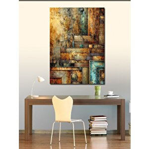 Kanvas Tablo Soyut Ahşap Doku 100x140 cm