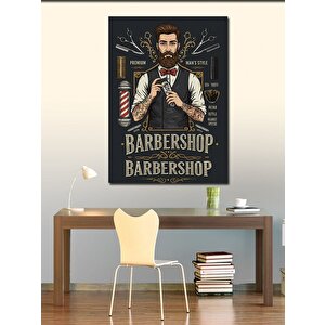 Kanvas Tablo Berber Dükkanı Afişi 100x140 cm