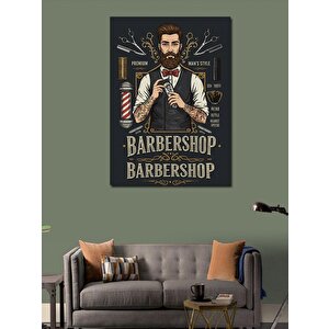 Kanvas Tablo Berber Dükkanı Afişi 100x140 cm