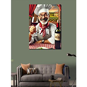 Kanvas Tablo Şarap Ve İtalyan Mutfağı 100x140 cm
