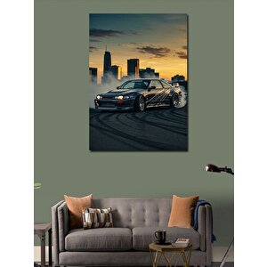 Kanvas Tablo Gece Yarısı Spor Arabası 50x70 cm