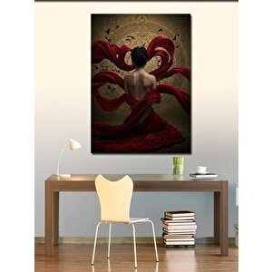 Kanvas Tablo Soyut Kumaşlarla Kadın 100x140 cm