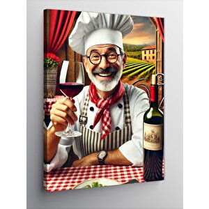 Kanvas Tablo Şarap Ve İtalyan Mutfağı 70x100 cm