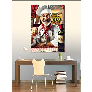 Kanvas Tablo Şarap Ve İtalyan Mutfağı 70x100 cm