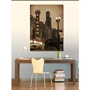 Kanvas Tablo Chicago Sokak Görünümü 50x70 cm