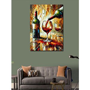 Kanvas Tablo Şarap Ve Renkli Akışkanlık 50x70 cm