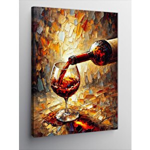 Kanvas Tablo Kadehten Dökülen Şarap 50x70 cm