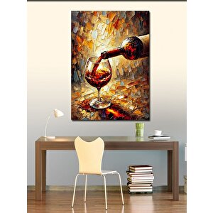 Kanvas Tablo Kadehten Dökülen Şarap 50x70 cm