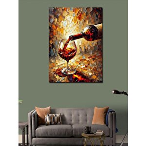 Kanvas Tablo Kadehten Dökülen Şarap 50x70 cm
