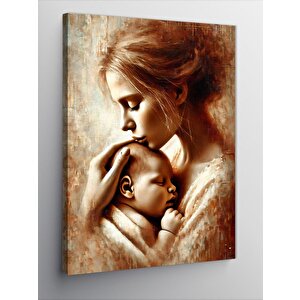 Kanvas Tablo Anne Ve Bebek Sevgisi 70x100 cm