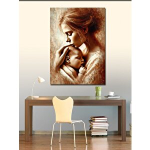Kanvas Tablo Anne Ve Bebek Sevgisi 70x100 cm