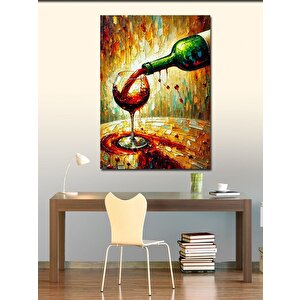 Kanvas Tablo Kırmızı Şarap Dokusu 70x100 cm