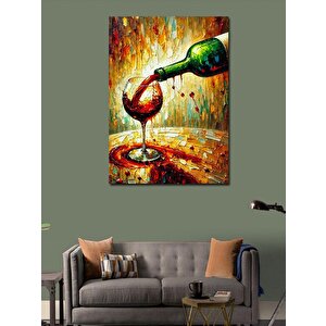 Kanvas Tablo Kırmızı Şarap Dokusu 70x100 cm