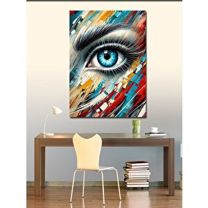Kanvas Tablo Soyut Göz Tasarımı 100x140 cm