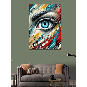 Kanvas Tablo Soyut Göz Tasarımı 100x140 cm