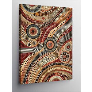 Kanvas Tablo Soyut Daire Deseni 70x100 cm