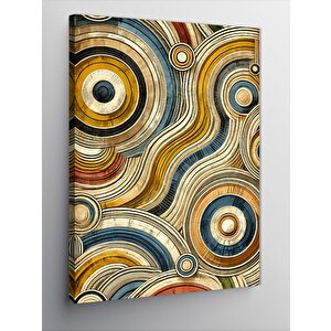 Kanvas Tablo Soyut Halkalı Desen 100x140 cm