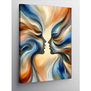 Kanvas Tablo Soyut Yüzler Ve Renkler 50x70 cm