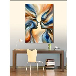 Kanvas Tablo Soyut Yüzler Ve Renkler 50x70 cm