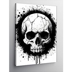 Kanvas Tablo Soyut Kafatası İllüstrasyonu 100x140 cm