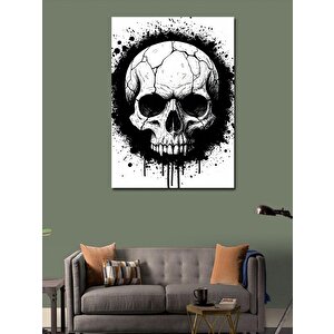 Kanvas Tablo Soyut Kafatası İllüstrasyonu 100x140 cm