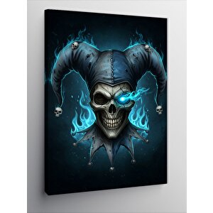 Kanvas Tablo Joker Soytarı Kafatası 100x140 cm