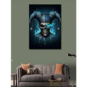 Kanvas Tablo Joker Soytarı Kafatası 100x140 cm