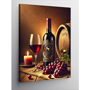 Kanvas Tablo Şarap Ve Zarif Sofra 50x70 cm