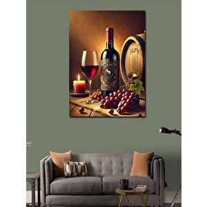 Kanvas Tablo Şarap Ve Zarif Sofra 50x70 cm