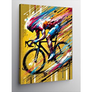 Kanvas Tablo Bisikletçi Ve Hızın Enerjisi 100x140 cm
