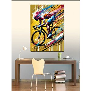 Kanvas Tablo Bisikletçi Ve Hızın Enerjisi 100x140 cm