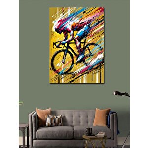 Kanvas Tablo Bisikletçi Ve Hızın Enerjisi 100x140 cm