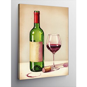 Kanvas Tablo Şarap Ve Romantik Masa 50x70 cm