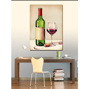 Kanvas Tablo Şarap Ve Romantik Masa 50x70 cm