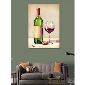 Kanvas Tablo Şarap Ve Romantik Masa 50x70 cm
