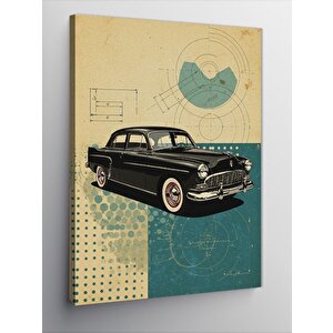 Kanvas Tablo Klasik Araba Eskisi 100x140 cm