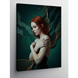 Kanvas Tablo Soyut Kadın Ve Zarafet 50x70 cm