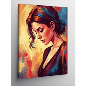 Kanvas Tablo Portre Ve Soyut Kadın 70x100 cm