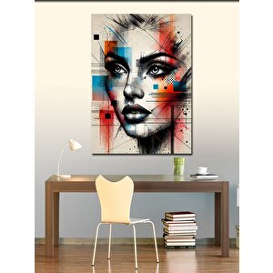 Kanvas Tablo Soyut Kadın Portresi 100x140 cm