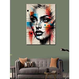 Kanvas Tablo Soyut Kadın Portresi 100x140 cm