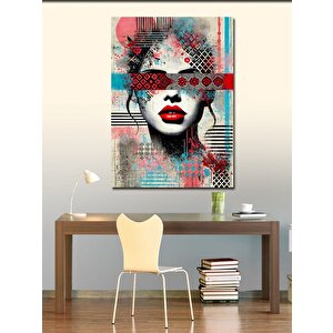 Kanvas Tablo Soyut Çizgiler Ve Kadın Yüzü 70x100 cm