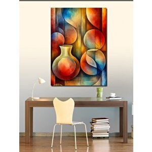 Kanvas Tablo Renkli Soyut Vazo Sanatı 50x70 cm