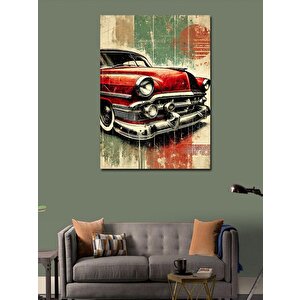 Kanvas Tablo Kırmızı Klasik Araba 70x100 cm