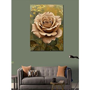 Kanvas Tablo Bej Gül Çiçeği 70x100 cm