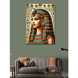 Kanvas Tablo Mısır Kraliçesi Ve Antik Simgeler 70x100 cm