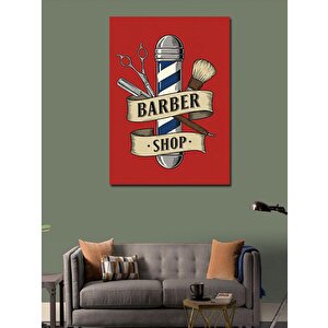 Kanvas Tablo Berber Dükkanı Logosu 50x70 cm