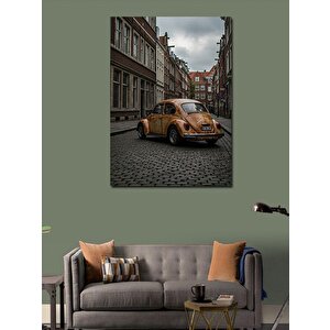 Kanvas Tablo Dar Sokak Ve Eski Araba 70x100 cm