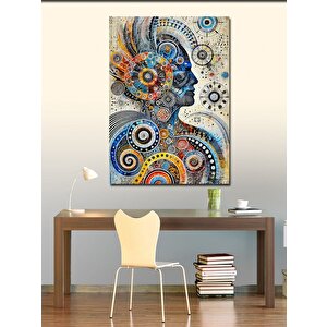 Kanvas Tablo Soyut İnsan Yüzü Tasarımı 50x70 cm