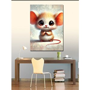 Kanvas Tablo Sevimli Fare Çizimi 50x70 cm